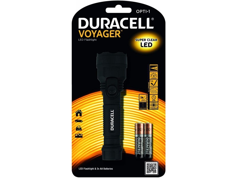 Lanterna Duracell Led Voyager Opti, 40 lm, Negru